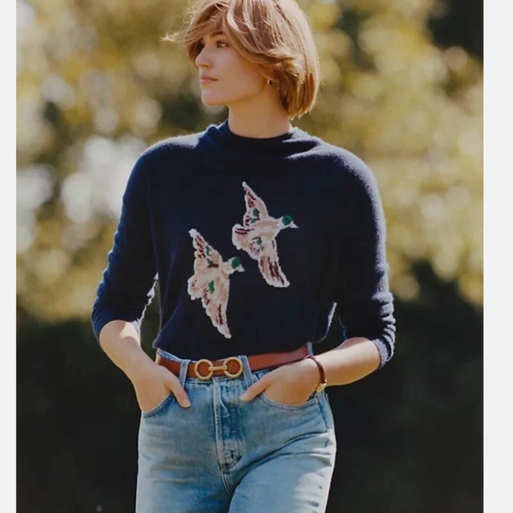 Anthropologie Maeve Cashmere Duck Sweater